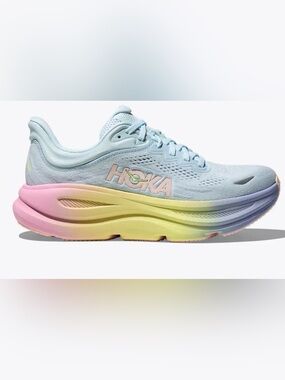 Hoka Bondi 9 Running Shoe in Glimmering Blue/overcast - size 9
